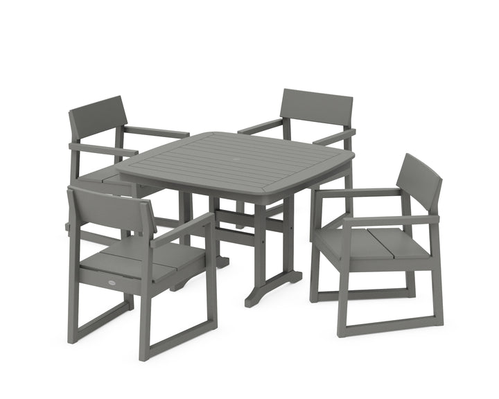 POLYWOOD® EDGE 5-Piece Dining Set with Trestle Legs