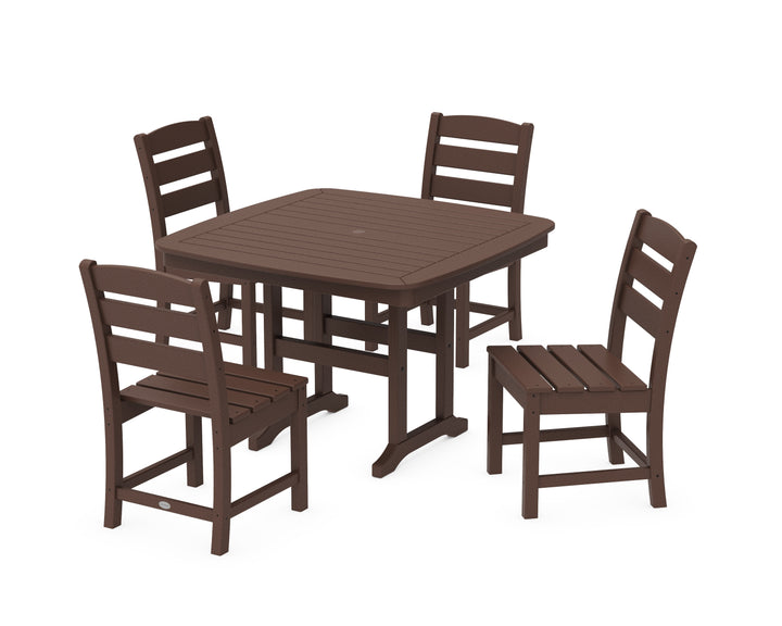 POLYWOOD® Lakeside Side Chair 5-Piece Dining Set with Trestle Legs