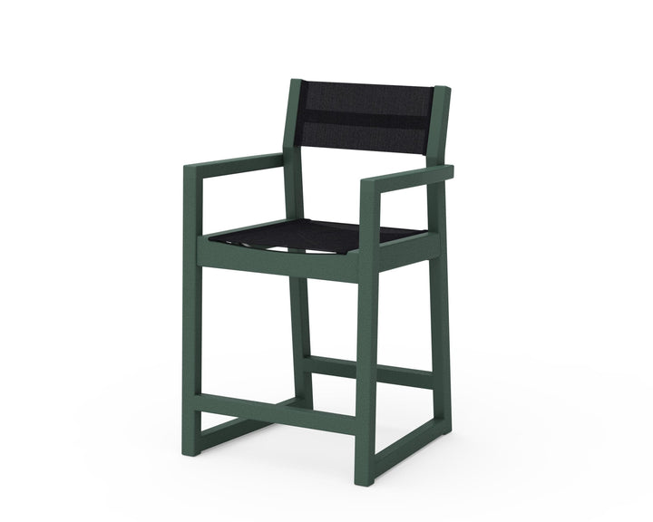 POLYWOOD® EDGE Sling Counter Arm Chair