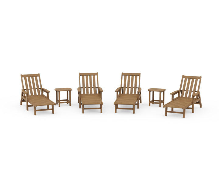 POLYWOOD® Vineyard 6-Piece Chaise with Arms Set