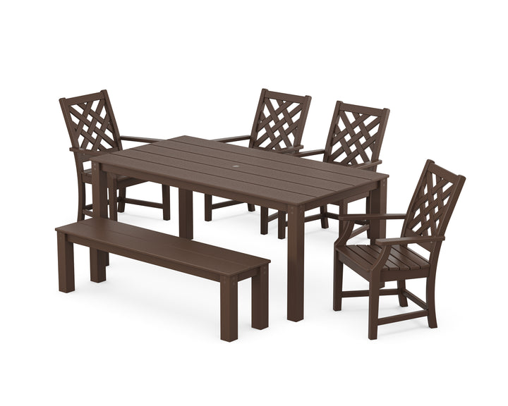 Country Living Wovendale 6-Piece Parsons Dining Set with Bench
