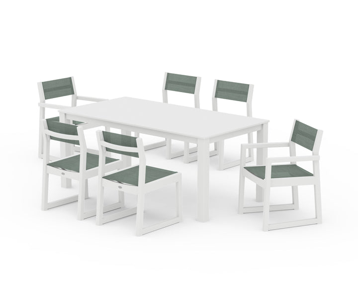 POLYWOOD® EDGE Sling 7-Piece Parsons Dining Set