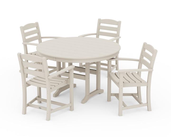 POLYWOOD® La Casa Café 5-Piece Round Farmhouse Dining Set
