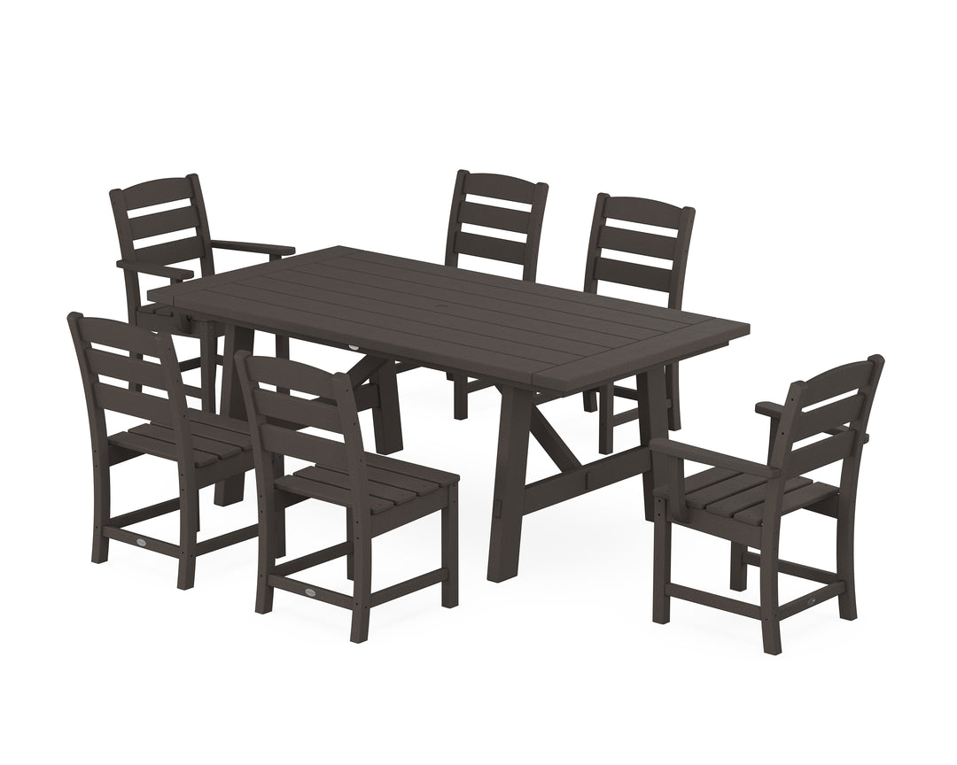 POLYWOOD® Lakeside 7-Piece Rustic Farmhouse Dining Set