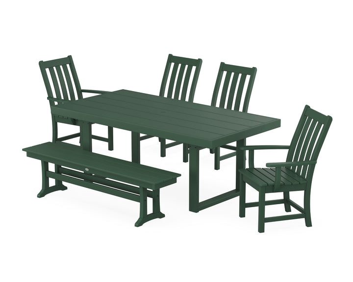 POLYWOOD® Vineyard 6-Piece Dining Set with Bench