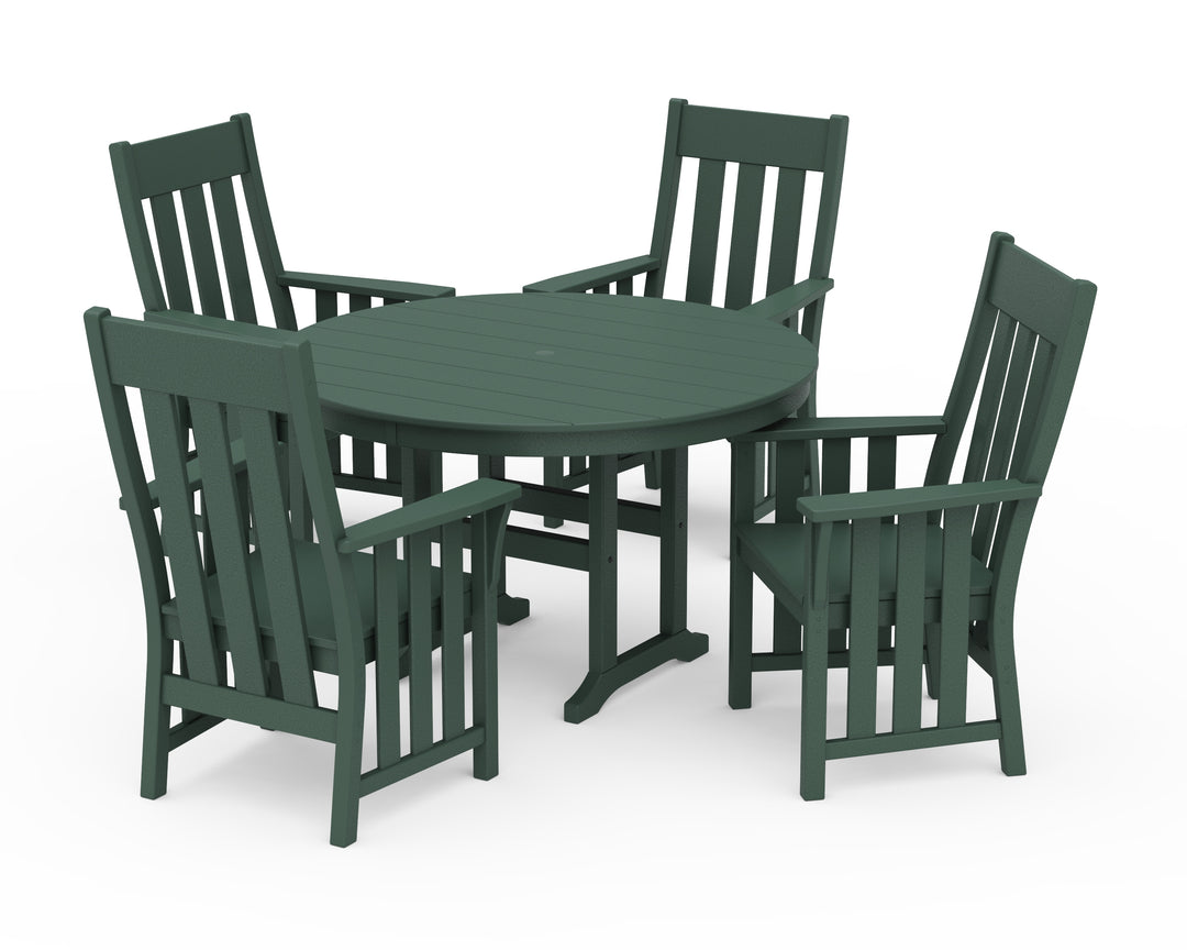 Martha Stewart by POLYWOOD® Acadia 5-Piece Round Farmhouse Dining Set