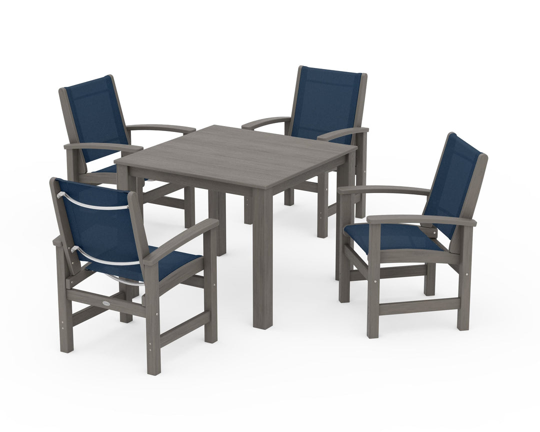 POLYWOOD® Coastal 5-Piece Parsons Dining Set