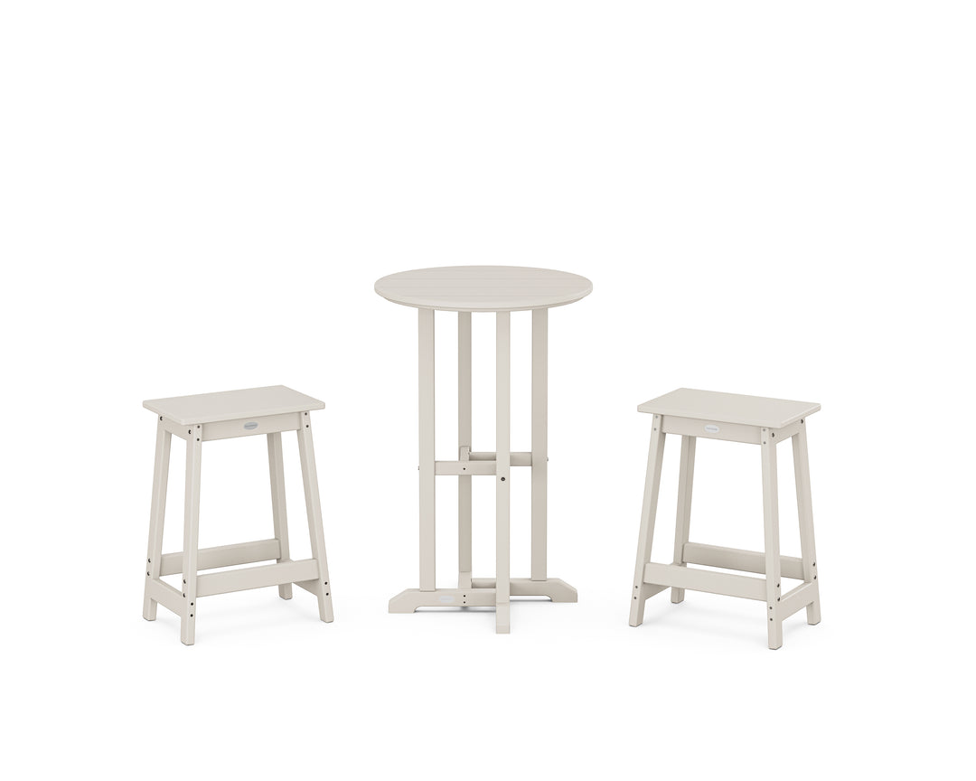 POLYWOOD® Modern Studio Counter Stool 3-Piece Bistro Set