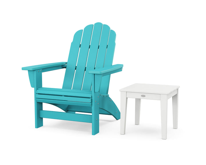 POLYWOOD® Vineyard Grand Adirondack Chair with Side Table