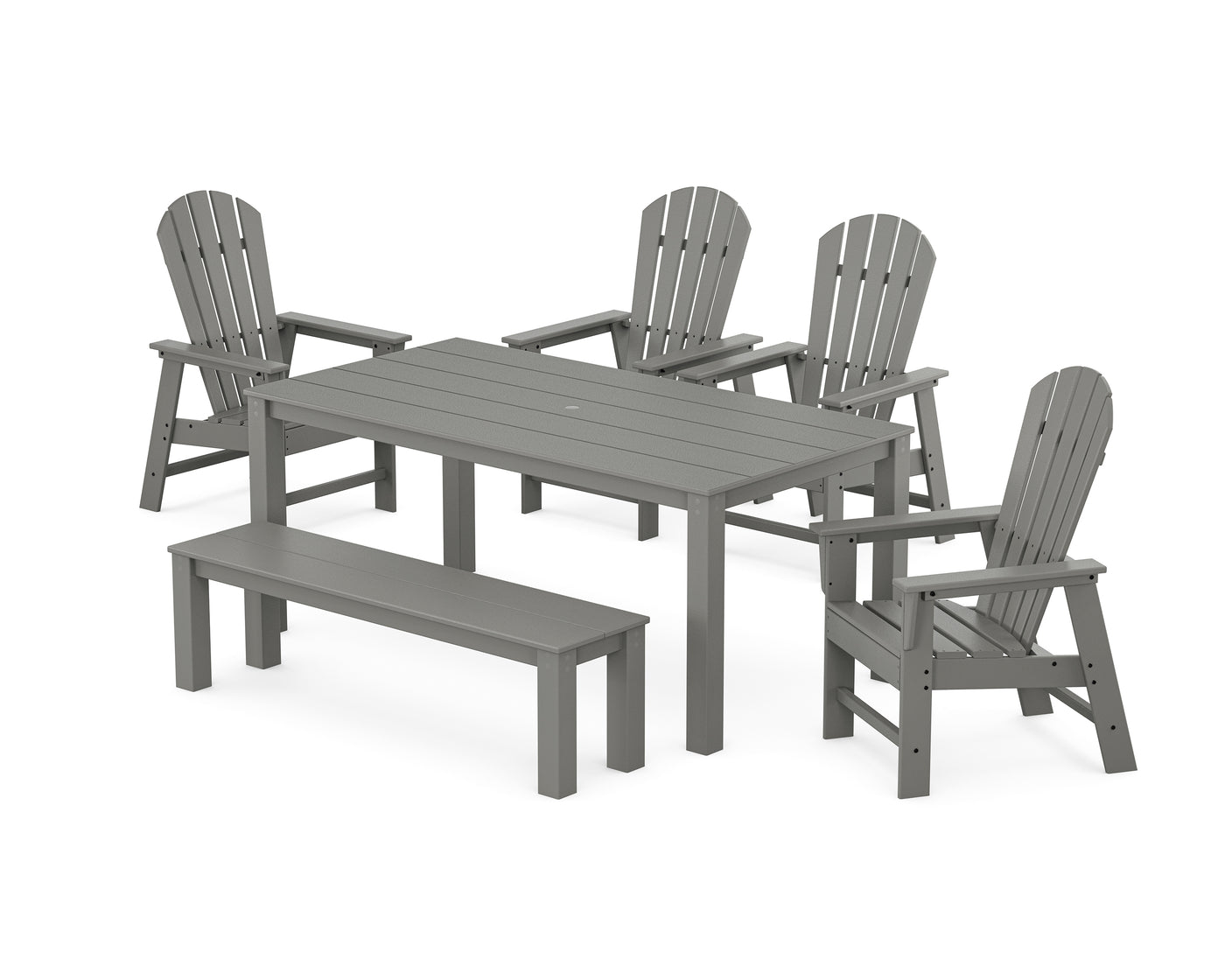 South Beach 6-Piece Parsons Dining Set with Bench