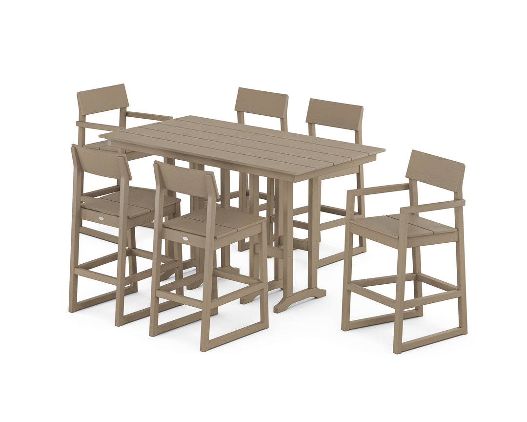 POLYWOOD® EDGE 7-Piece Farmhouse Bar Set