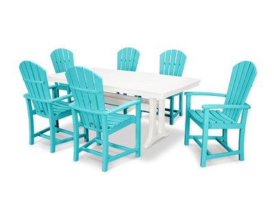 Palm Coast 7-Piece Dining Set with Trestle Legs