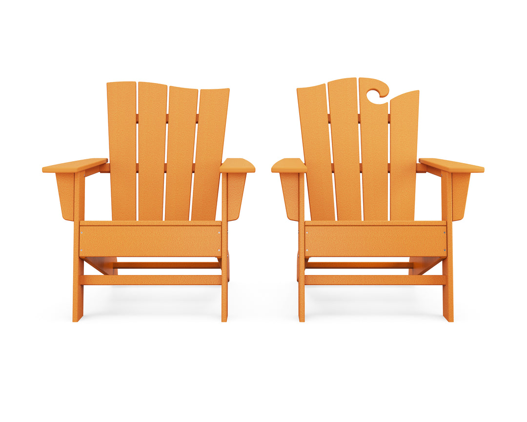 POLYWOOD® Wave 2-Piece Adirondack Set with The Wave Chair Left