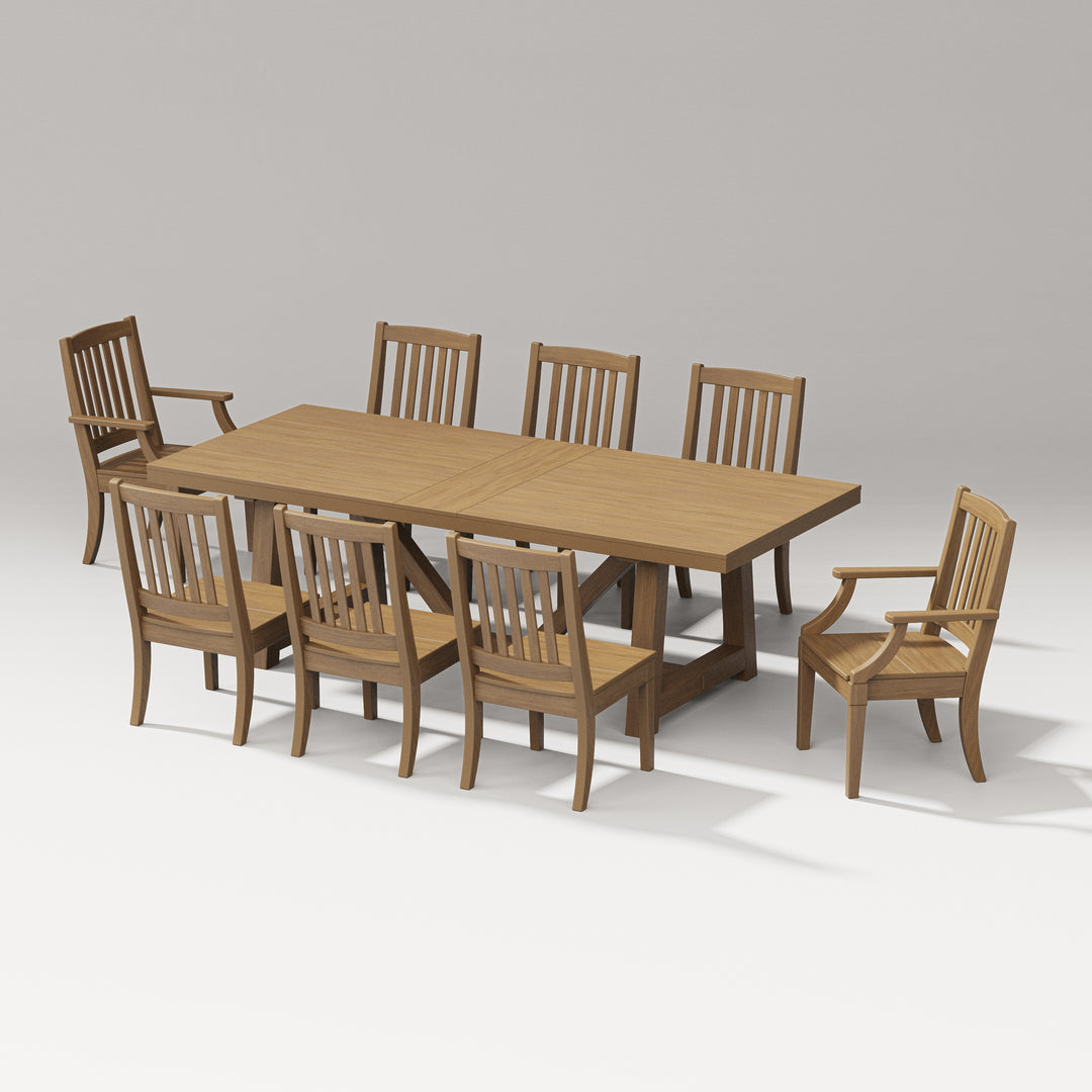 PW Designer Series Estate 9-Piece A-Frame Table Dining Set