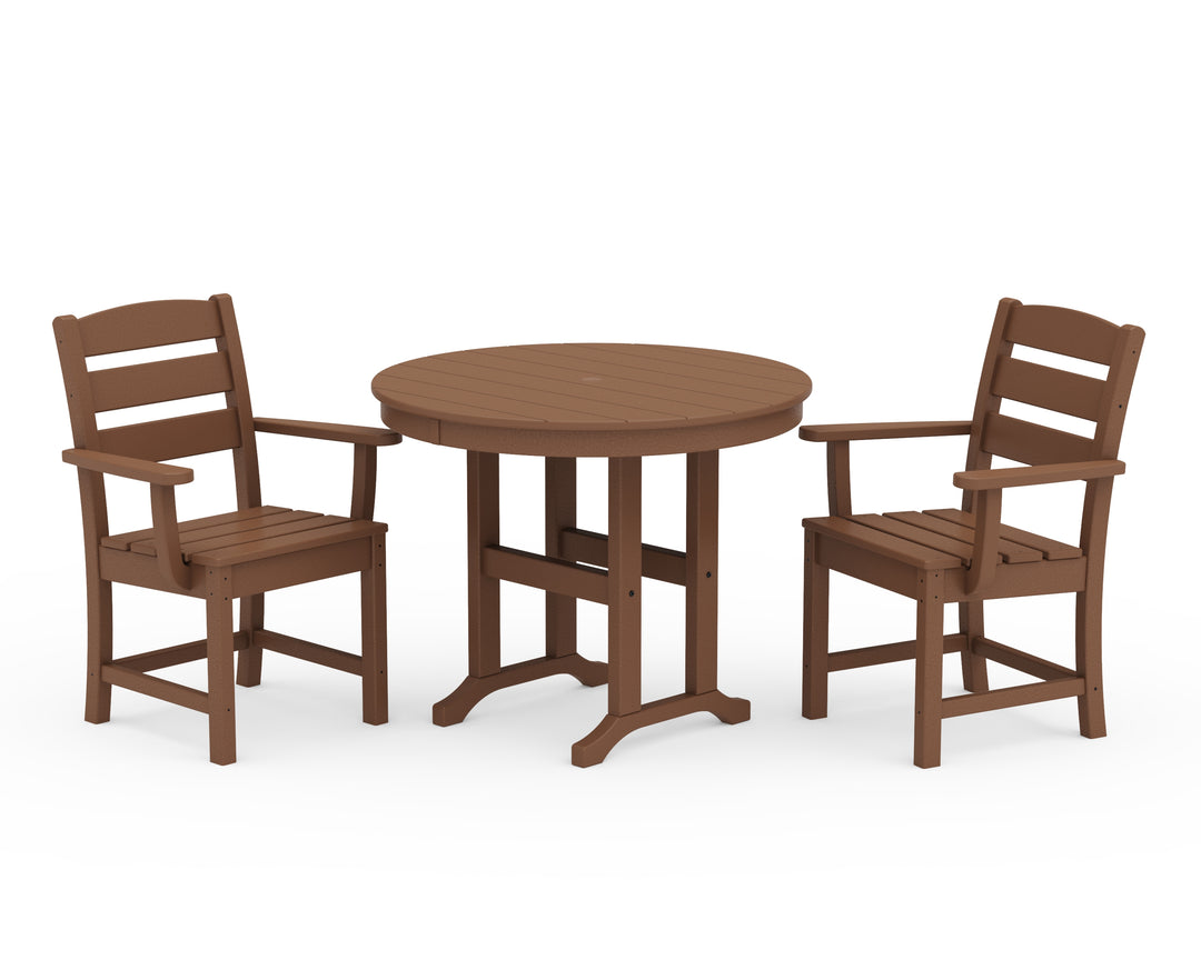 POLYWOOD® Lakeside 3-Piece Round Dining Set