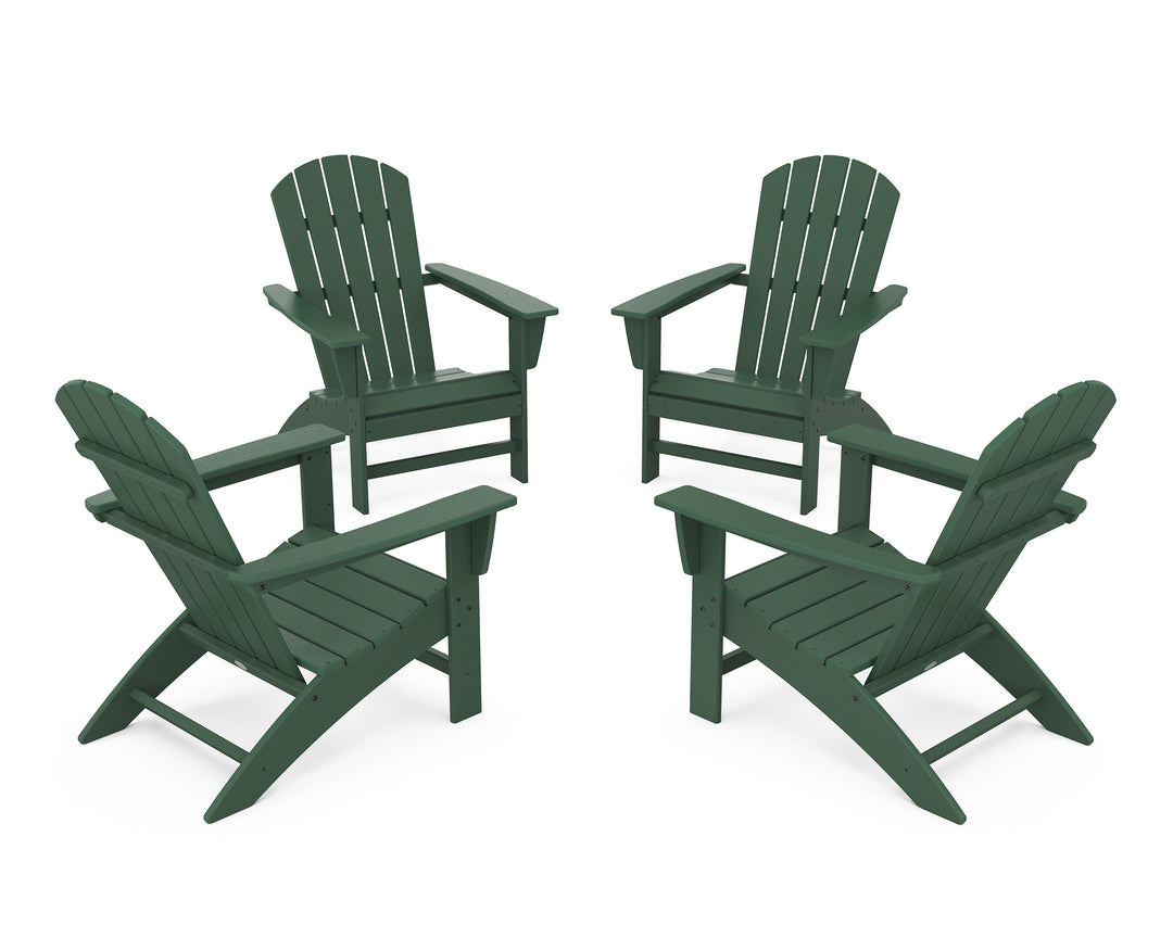 POLYWOOD® Nautical 4-Piece Adirondack Conversation Set