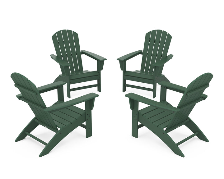 POLYWOOD® Nautical 4-Piece Adirondack Conversation Set