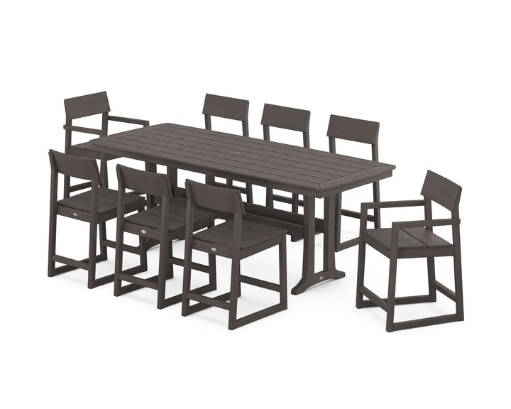 POLYWOOD® EDGE 9-Piece Counter Set with Trestle Legs