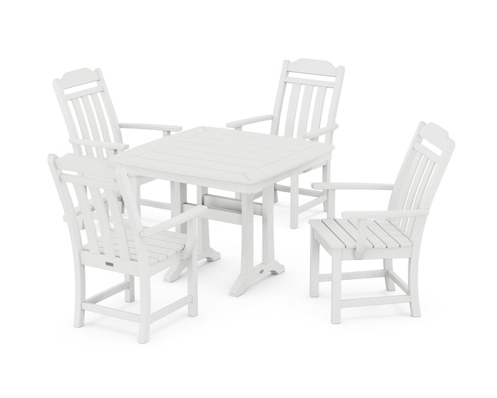 Country Living Cottage 5-Piece Dining Set with Trestle Legs