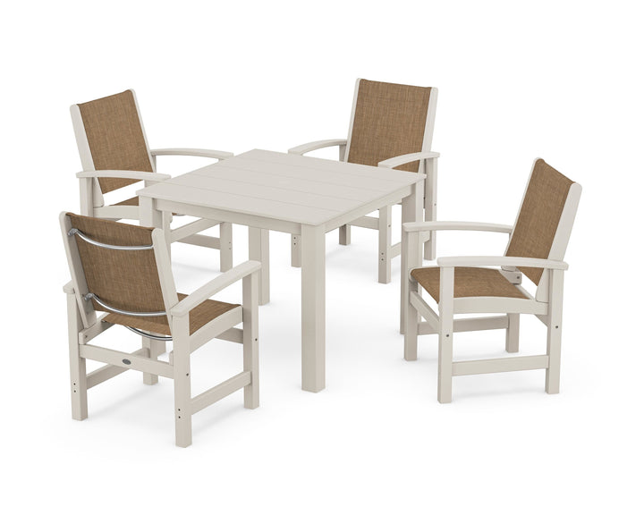 POLYWOOD® Coastal 5-Piece Parsons Dining Set