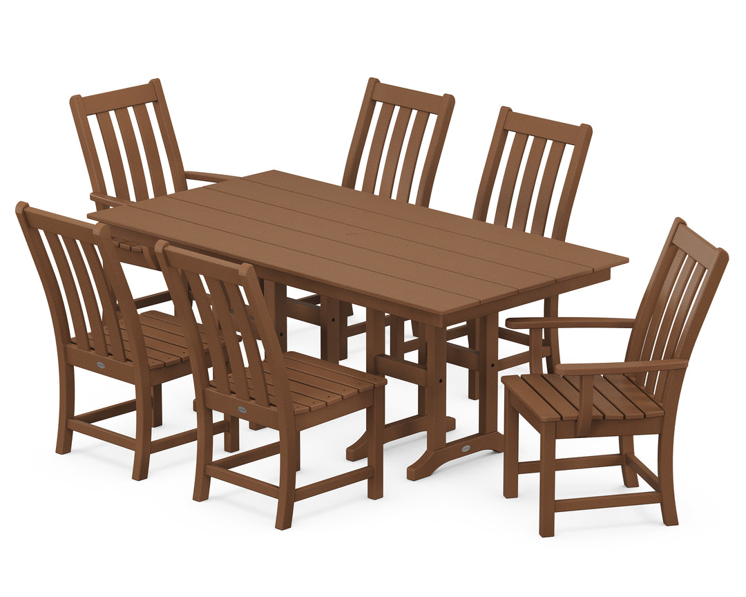 POLYWOOD® Vineyard 7-Piece Farmhouse Dining Set