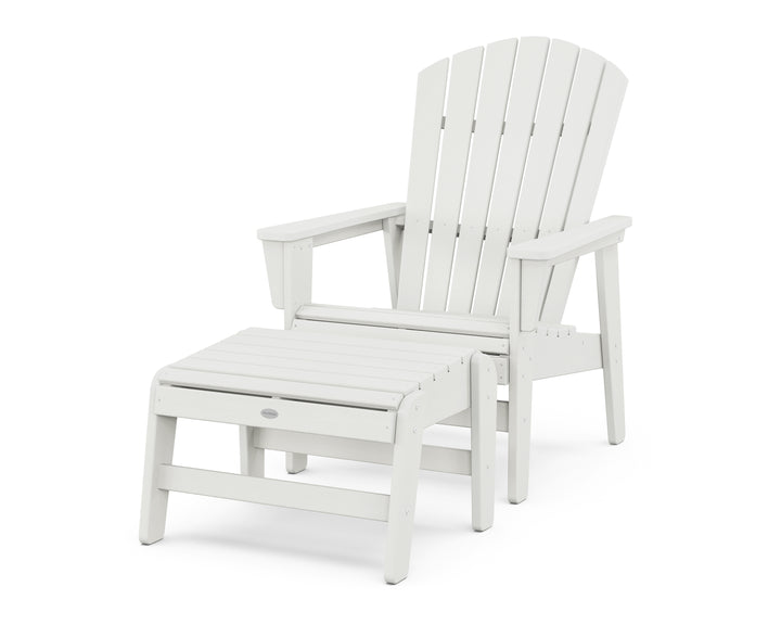 POLYWOOD® Nautical Grand Upright Adirondack Chair with Ottoman