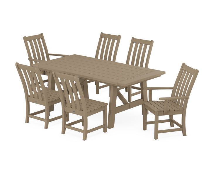 POLYWOOD® Vineyard 7-Piece Rustic Farmhouse Dining Set