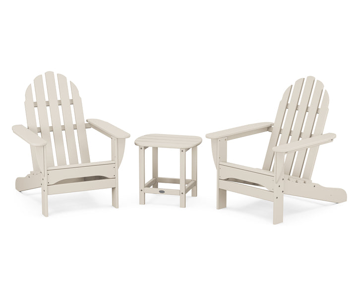 POLYWOOD® Classic Adirondack 3-Piece Set with South Beach 18" Side Table