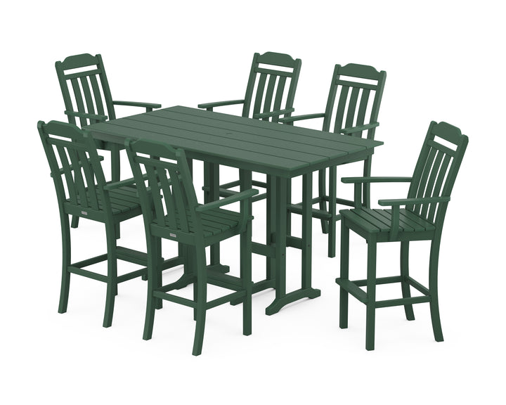 Country Living Cottage Arm Chair 7-Piece Farmhouse Bar Set