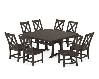 Braxton Side Chair 9-Piece Farmhouse Dining Set