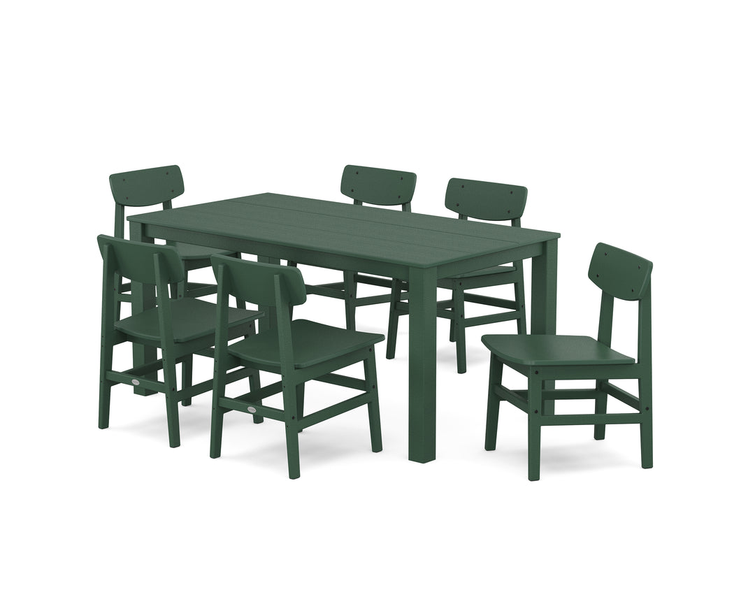 POLYWOOD® Modern Studio Urban Chair 7-Piece Parsons Table Dining Set