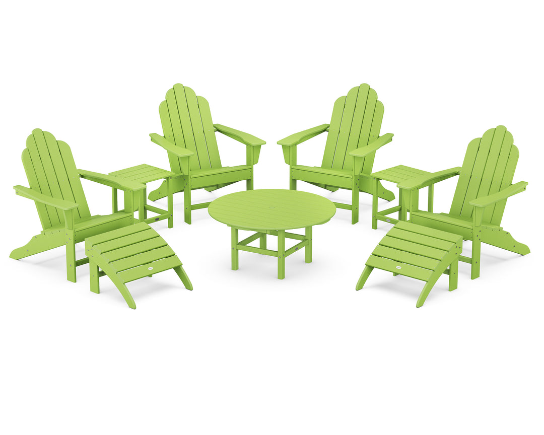POLYWOOD® Long Island Adirondack 9-Piece Conversation Group