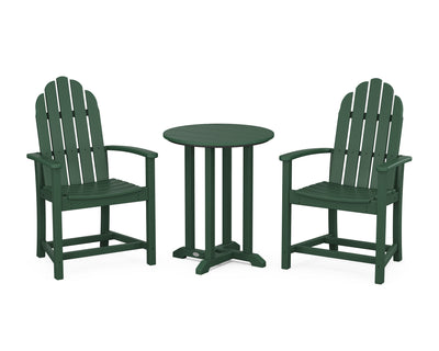 Classic Adirondack 3-Piece Round Bistro Dining Set