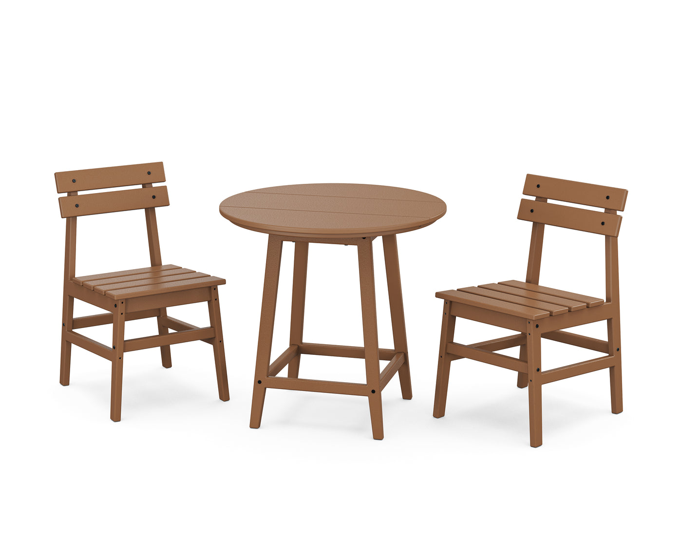 Modern Studio Plaza Chair 3-Piece Round Bistro Dining Set