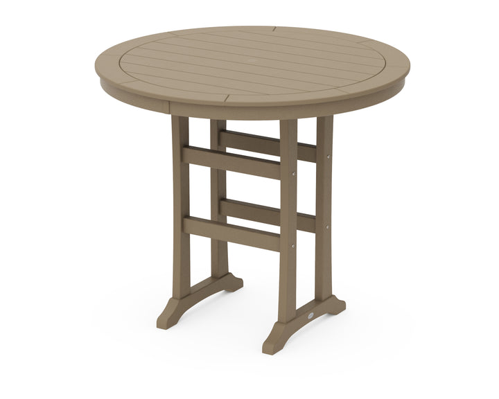 POLYWOOD® Nautical Trestle 48" Round Bar Table