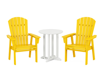 Nautical Adirondack 3-Piece Round Bistro Dining Set