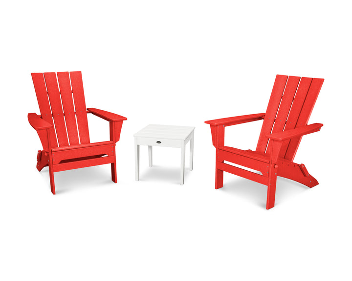 POLYWOOD® Quattro Folding Chair 3-Piece Adirondack Set