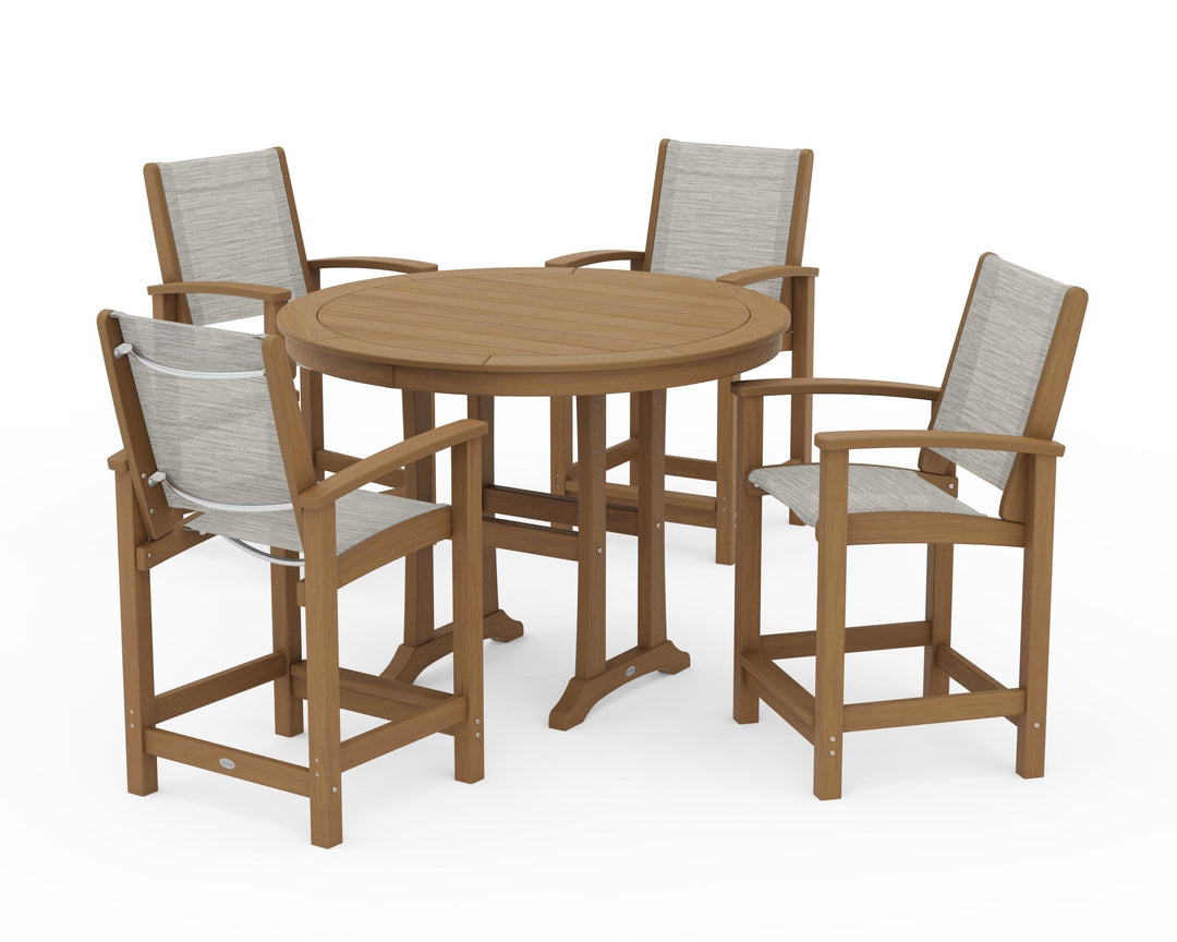 POLYWOOD® Coastal 5-Piece Counter Set