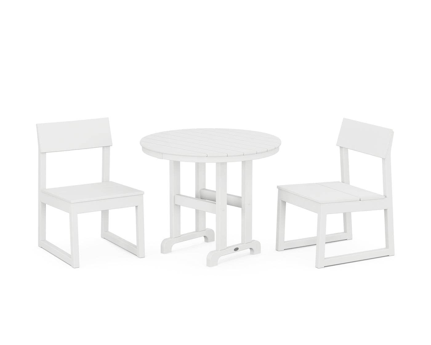 EDGE Side Chair 3-Piece Round Dining Set