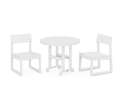 EDGE Side Chair 3-Piece Round Dining Set