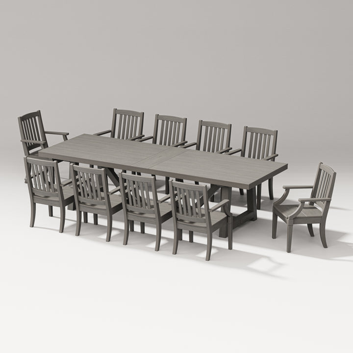 PW Designer Series Estate 11-Piece A-Frame Table Dining Set