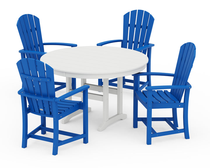 POLYWOOD® Palm Coast 5-Piece Round Farmhouse Dining Set