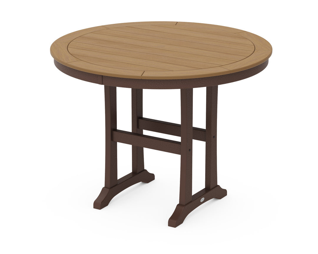 POLYWOOD® Nautical Trestle 48" Round Counter Table