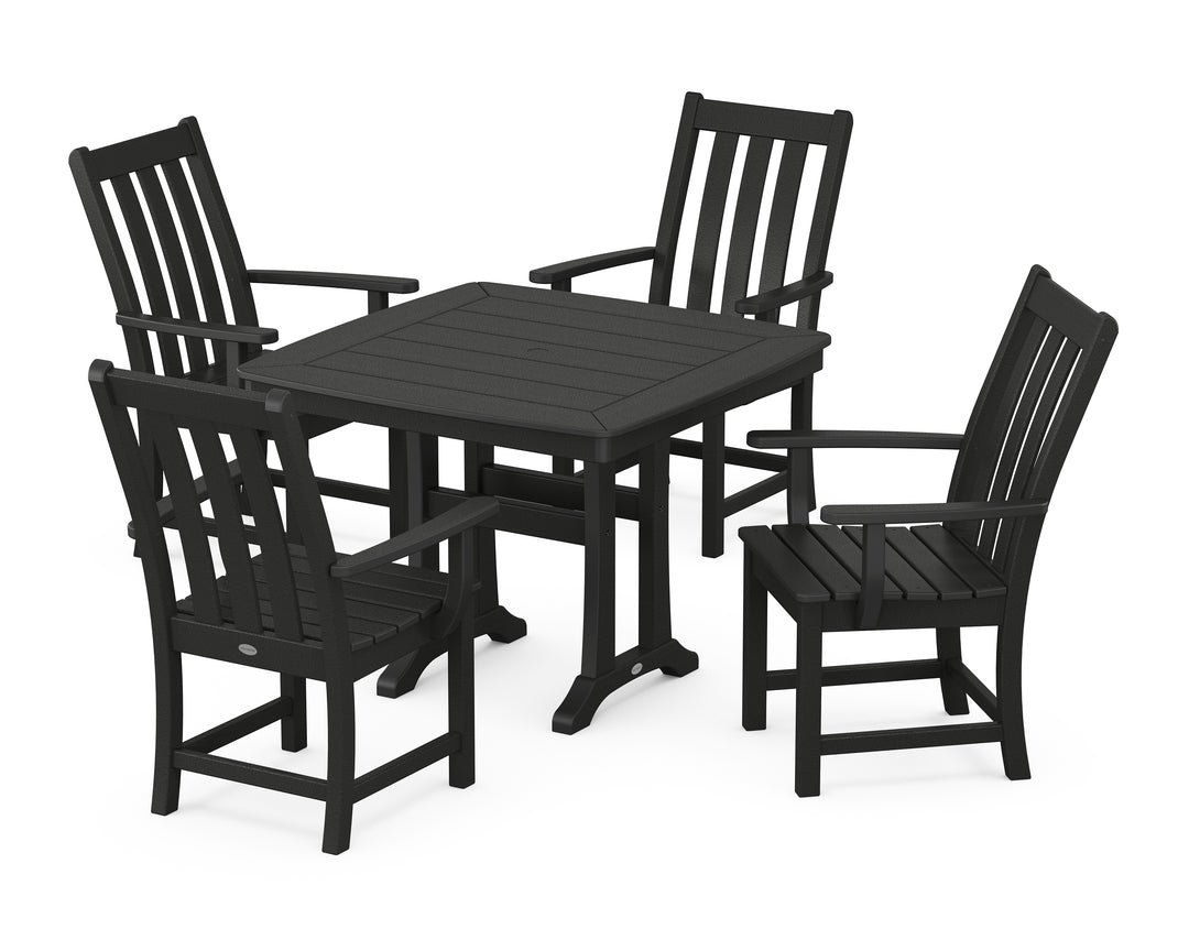 POLYWOOD® Vineyard 5-Piece Dining Set with Trestle Legs