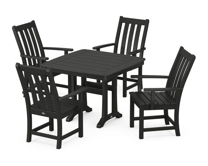 POLYWOOD® Vineyard 5-Piece Dining Set with Trestle Legs