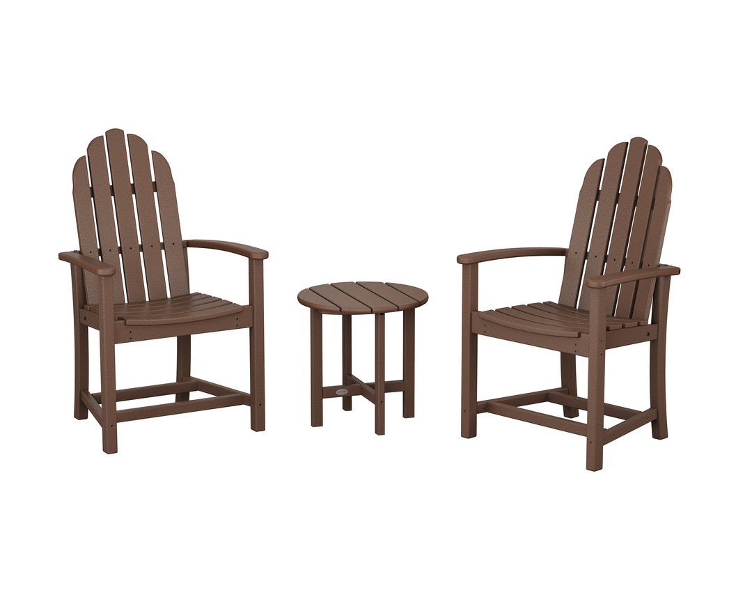 POLYWOOD® Classic 3-Piece Upright Adirondack Chair Set