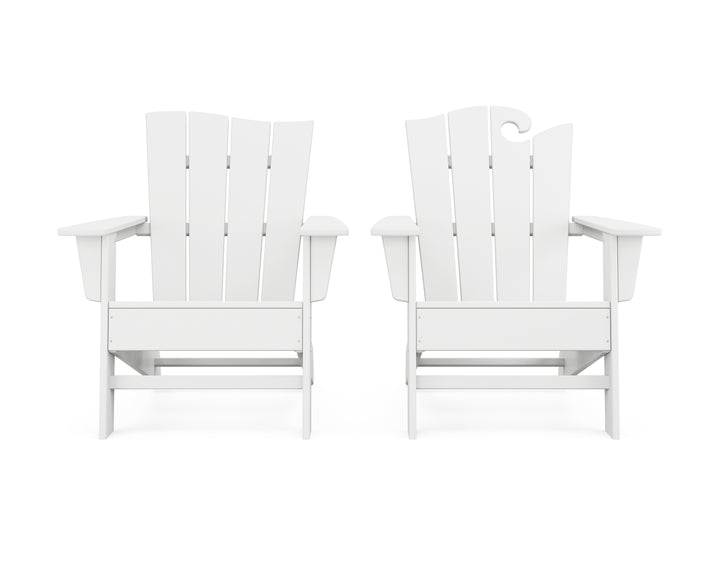 POLYWOOD® Wave 2-Piece Adirondack Set with The Wave Chair Left