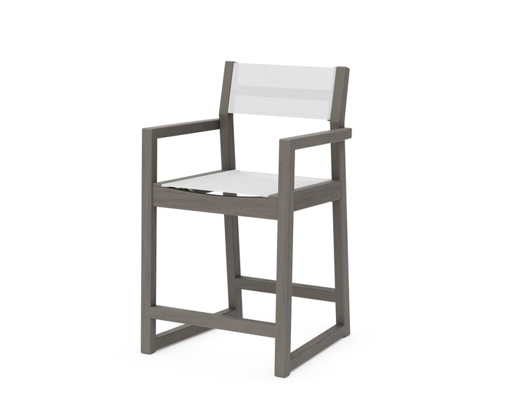 POLYWOOD® EDGE Sling Counter Arm Chair