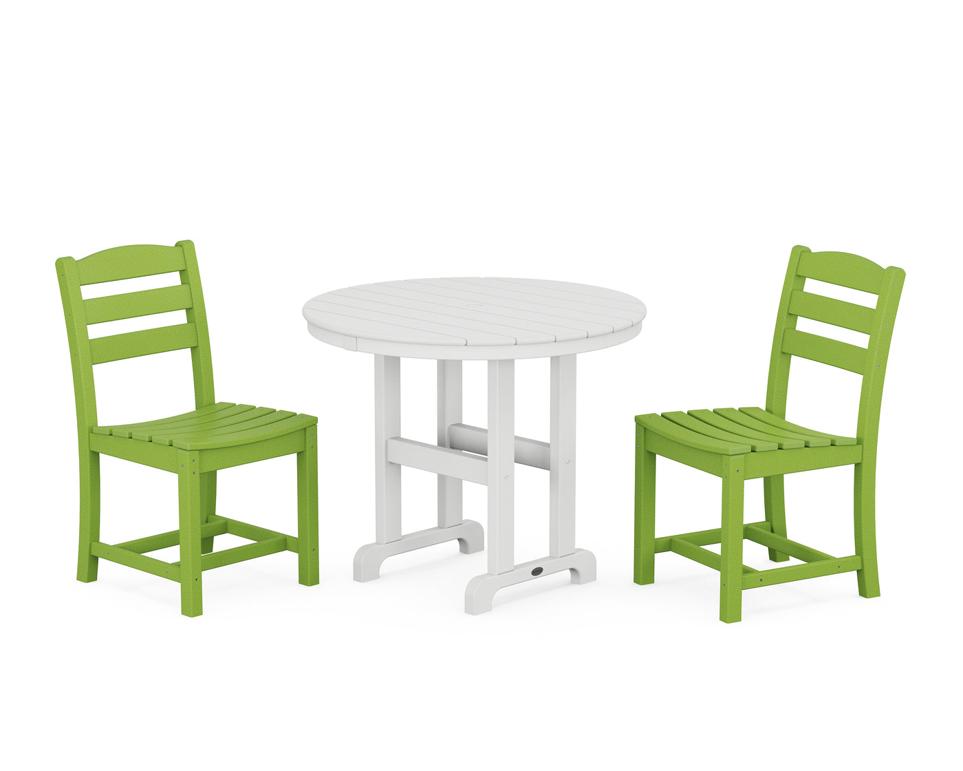 La Casa CafŽ Side Chair 3-Piece Round Dining Set