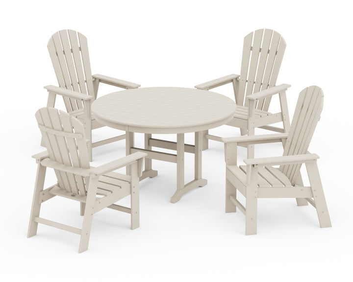 POLYWOOD® South Beach 5-Piece Round Farmhouse Dining Set